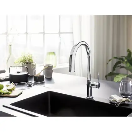 Змішувач кухонний Hansgrohe Aqittura M91 FilterSystem 210 1jet pull-out Sbox з картриджем Harmony, хром (76800000) Змішувач кухонний Hansgrohe Aqittura M91 FilterSystem 210 1jet pull-out Sbox з картриджем Harmony, хром (76800000)