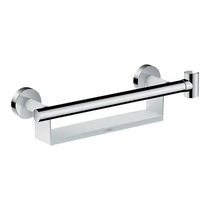 Поручень з поличкою та тримачем для душу Hansgrohe Comfort, білий/хром (26328400)