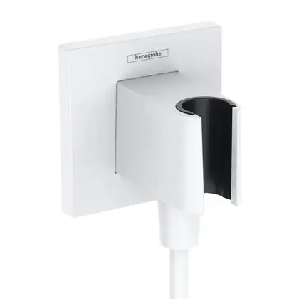 Шлангове приєднання Hansgrohe FixFit Porter E з тримачем, Matt White (26889700) Шлангове приєднання Hansgrohe FixFit Porter E з тримачем, Matt White (26889700)