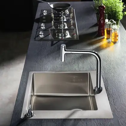 Кухонна мийка Hansgrohe C71 C71-F450-06 Sink combi 550x500 зі змішувачем, stainless steel (43201800) Кухонна мийка Hansgrohe C71 C71-F450-06 Sink combi 550x500 зі змішувачем, stainless steel (43201800)