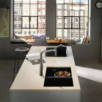 Кухонна мийка Hansgrohe S510-U770 під стільницю 820х450 на дві чаші 370/370, Concretegrey (43434380) Кухонна мийка Hansgrohe S510-U770 під стільницю 820х450 на дві чаші 370/370, Concretegrey (43434380)