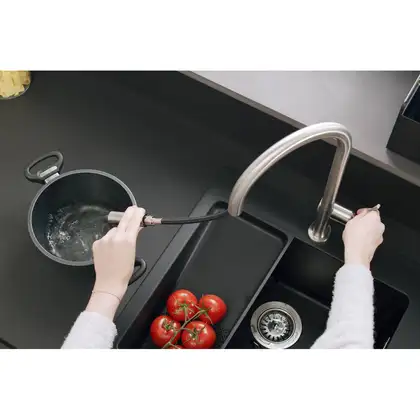 Hansgrohe Talis Смеситель для кухни, черный хром (72800340) Hansgrohe Talis Смеситель для кухни, черный хром (72800340)