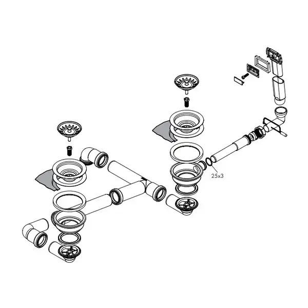 Сифон для мийки Hansgrohe D17-10 (43928000) Сифон для мийки Hansgrohe D17-10 (43928000)