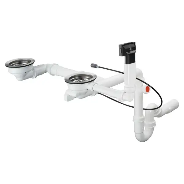 Сифон Hansgrohe D17-12 Automatic з переливом для миття з композиту на дві чаші Select (43948000) Сифон Hansgrohe D17-12 Automatic з переливом для миття з композиту на дві чаші Select (43948000)