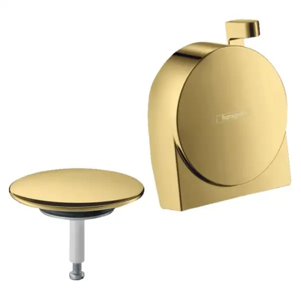 Зовнішня частина Hansgrohe Exafill S до сифона на ванну з наповненням, поліроване золото (58117990) Зовнішня частина Hansgrohe Exafill S до сифона на ванну з наповненням, поліроване золото (58117990)