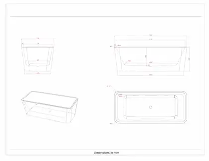 Ванна з штучного каменю Artceram Square 180x80 (ACW004 01) Ванна з штучного каменю Artceram Square 180x80 (ACW004 01)
