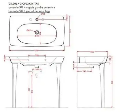 Ніжки для умивальника Artceram Civitas, чорний (CIC002 03; 00) (CIC002 03;00) Ніжки для умивальника Artceram Civitas, чорний (CIC002 03; 00) (CIC002 03;00)
