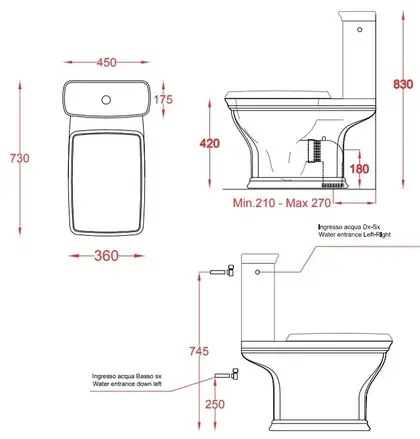 Бачок для унітазу Artceram Civitas (CIC009 01; 00)