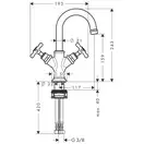 Axor Montreux 160 Змішувач для умивальника, бронза (16505140)