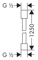 Шланг для душа Axor Starck 1.25 м, чорний матовий (28282670)