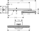 Верхній душ Axor ShowerSolutions 460х300 2jet з тримачем, хром (35275000)