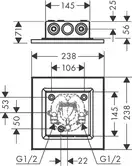 Стельовий душ Axor ShowerSolutions 250/250 2jet, хром (35313000)