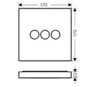 Axor ShowerSelect Square Вентиль на 3 споживачі, хром (36717000)