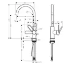 Axor Uno 240 Змішувач для умивальника, хром (38036000)
