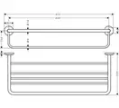 Вішалка для рушників з тримачем для рушників AXOR Universal Circular, хром (42843000)