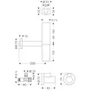 Сифон для умивальника Axor Flowstar Design, хром (51304000)