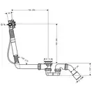 Сифон для ванни Axor Exafill S Basic з наповненням, хром (58306180)