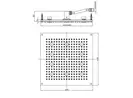 Душова лійка Bossini Dream Cube 400 10 LED з підсвічуванням, хром (H37372000030016)