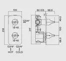 Змішувач для душа Bossini APICE на 1 вихід, хром (Z00504000030005)