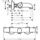 Hansgrohe Ecostat 1001 CL Термостат для ванны, хром (13201000)