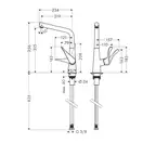 Hansgrohe Metris 320 Смеситель для кухни, хром (14822000)