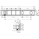 Hansgrohe RainSelect Термостат, прихований монтаж, 3 споживача (15356400)