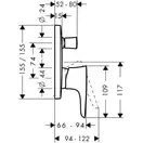 Змішувач для ванни Hansgrohe PuraVida (15445400)