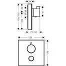 Hansgrohe ShowerSelect Highflow Термостат, скло (15735400)