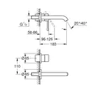 Змішувач для раковини прихованого монтажу Grohe Essence New (19408001)