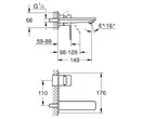 Змішувач для умивальника Grohe Lineare New, на 2 отвори, зовнішня частина, M-Size, хром (19409001)