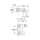 Grohe Eurocube Смеситель для душа, хром (23145000)