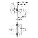 Grohe BauLoop Змішувач для душу, хром (23340000)