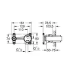 Прихована частина змішувача для раковини із джойстиком Grohe Non Rapido OHM (23429000)