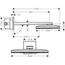HANSGROHE Верхній душ, Rainmaker Select 460х300 3jet, білий / хром (24007400)