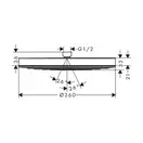 Верхній душ Hansgrohe Pulsify 260 1jet, Matt Black (24140670)