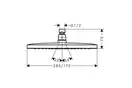 Верхній душ Hansgrohe Croma E 280 1jet, хром (26257000)