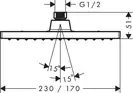 Верхній душ Hansgrohe Vernis Shape 230 230x170 мм 1jet, чорний матовий (26281670)