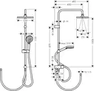 Hansgrohe Vernis Shape Душова система, чорний матовий (26282670)