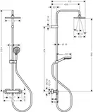 Hansgrohe Vernis Shape Душова система з термостатом, хром (26286000)