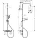 Hansgrohe Vernis Shape Душевая система с термостатом, черный матовый (26286670)