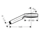 Ручний душ Hansgrohe Crometta 100 1jet, білий / хром (26331400)