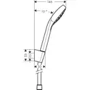 Hansgrohe Croma Select S Душовий набір, хром/білий (26410400)