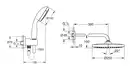 Комплект для душа Grohe Grohtherm з Tempesta 250, хром (26416SC0)