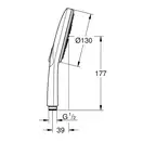 Ручний душ Grohe Rainshower Smartactive 130 з 3 режимами струменя, хром (26544000)