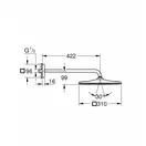 Верхній душ з настінним кронштейном Grohe Rainshower Mono (26563000)