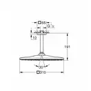 Верхній душ з стельовим кронштейном Grohe Rainshower Mono (26566000)