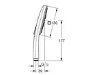 Ручний душ Grohe Rainshower SmartActive Cube 130, графіт матовий (26582AL0)