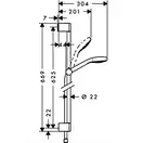 Душовий набір Hansgrohe Croma Select E 1jet, білий / хром (26584400)