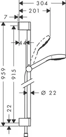 Душовий набір Hansgrohe Croma Select E Multi 900, білий / хром (26590400)