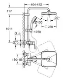 Душова система зі змішувачем для душа Grohe New Tempesta Cosmop. System (26692000)
